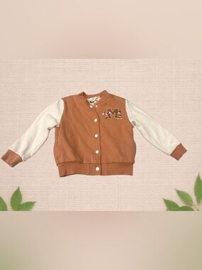 Disney Mickey Varsity Jacket – 3T Orange & White